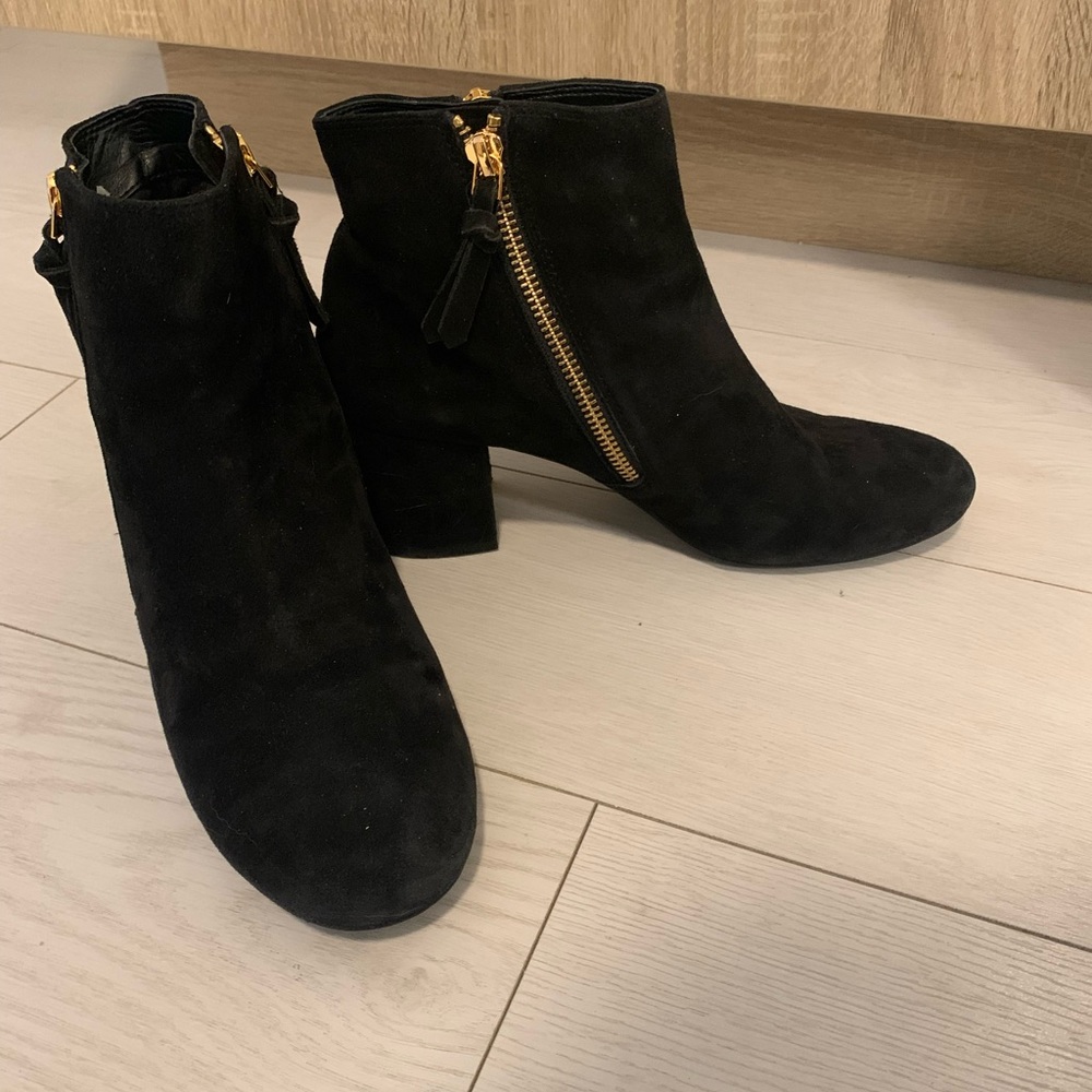 Cole Haan Saylor Grnd Botie II Boots Black Suede Size 6.5B